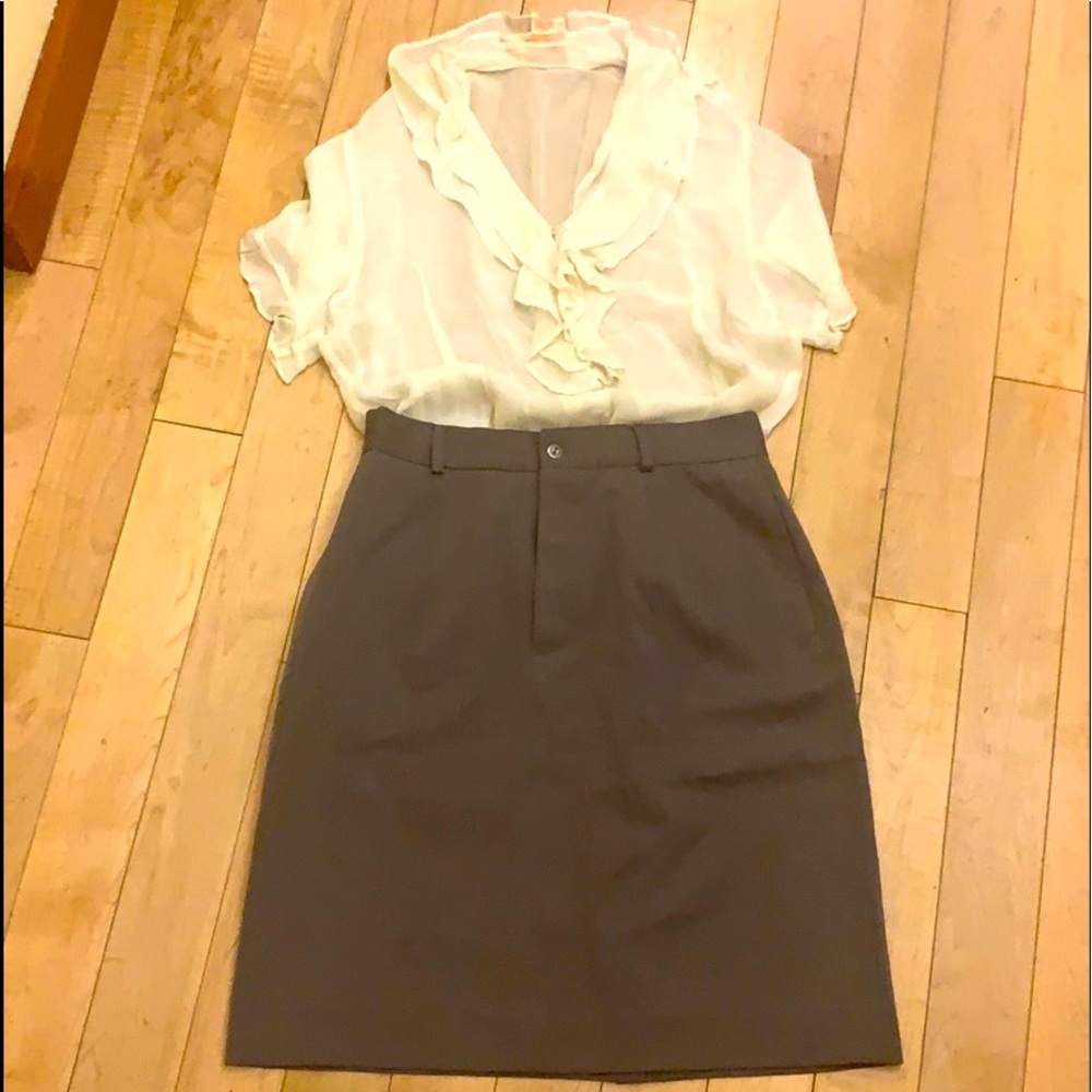 Vintage Ralphe Lauren Olive Green Utilitarian Skirt‎